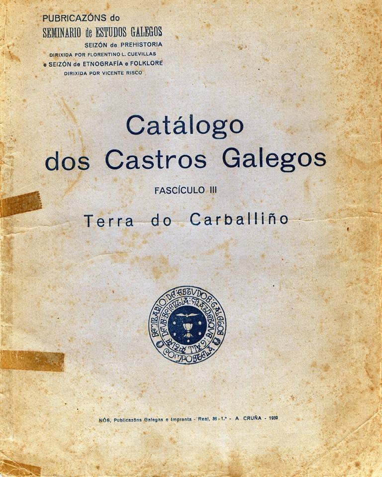 Ampliar: Catálogo dos Castros do Carballiño (1930, portada)
